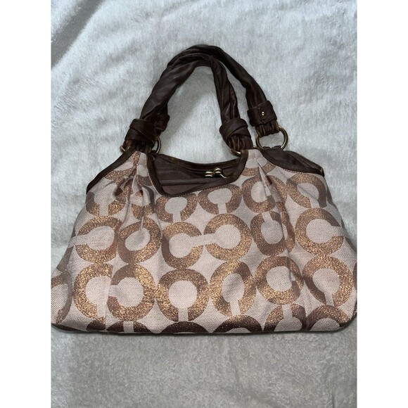 Coach Madison OP purse Rose Gold Y2K Leather Copper EUC - Picture 1 of 12